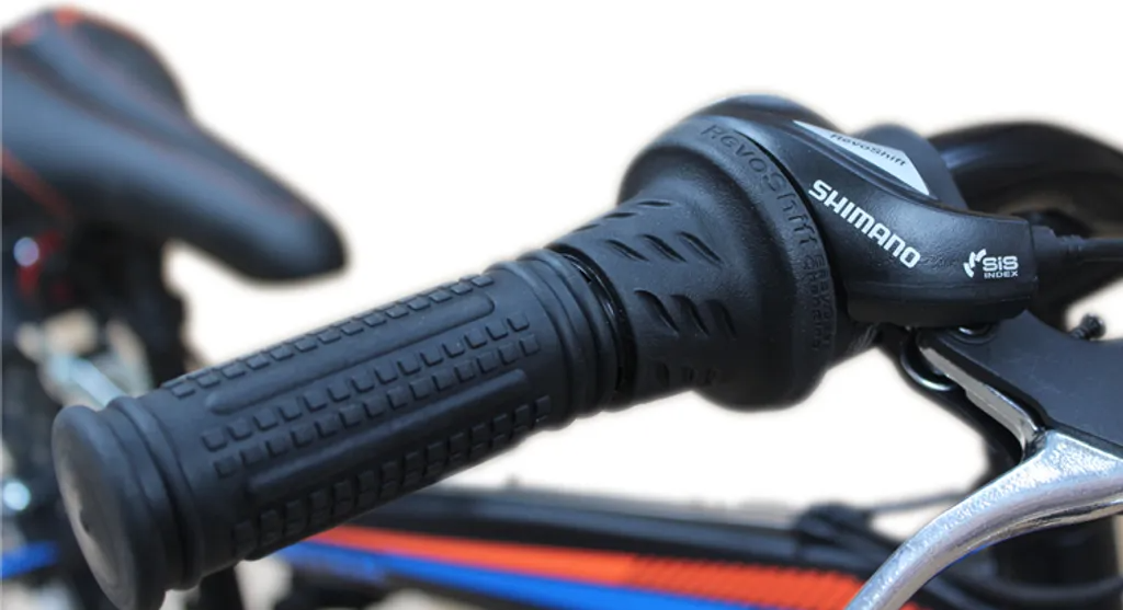 24 Zoll Mountainbike Schwarz-Blau — 21-Gang Shimano | Gabelfederung | Beleuchtung | 130–155 cm
