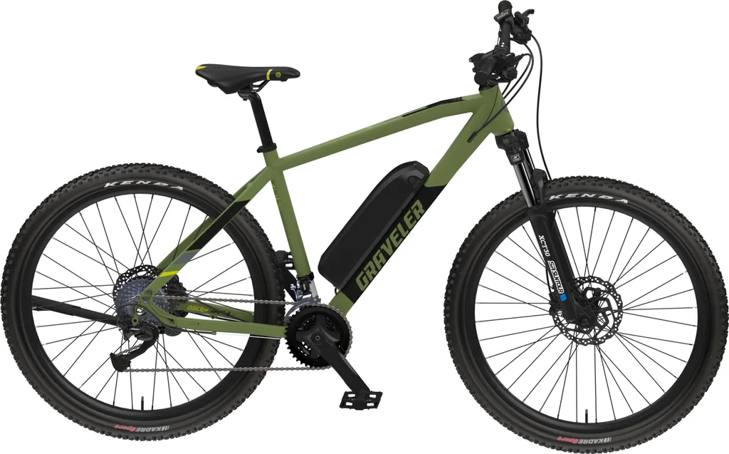 Prophete Graveler E-MTB 27,5" — 250W Hinterradmotor | 374Wh | Shimano Acera 24-Gang | Hydraulische Scheibenbremsen | 48 cm