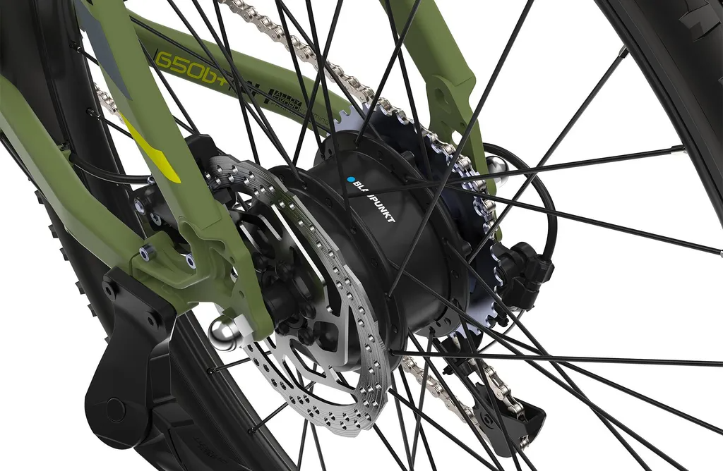 Prophete Graveler E-MTB 27,5" — 250W Hinterradmotor | 374Wh | Shimano Acera 24-Gang | Hydraulische Scheibenbremsen | 48 cm