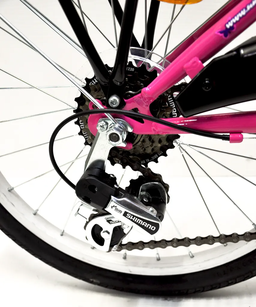 TMA Mädchenfahrrad 20" — 6-Gang Shimano | Beleuchtung | Rosa