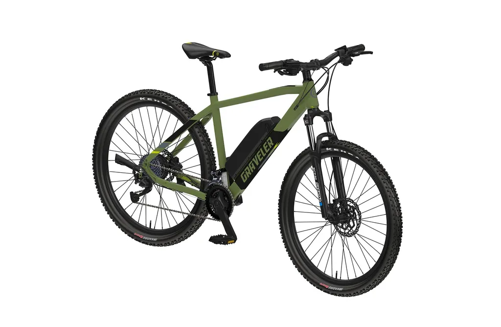 Prophete Graveler E-MTB 27,5" — 250W Hinterradmotor | 374Wh | Shimano Acera 24-Gang | Hydraulische Scheibenbremsen | 48 cm